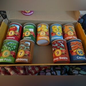 Learning Resources 1-10 Counting Cans Food Sorting & Matching Pretend Play READ